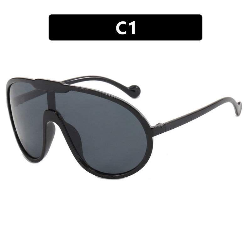 Women’s sporty sunglasses with wide frame and yellow lenses Kalsten