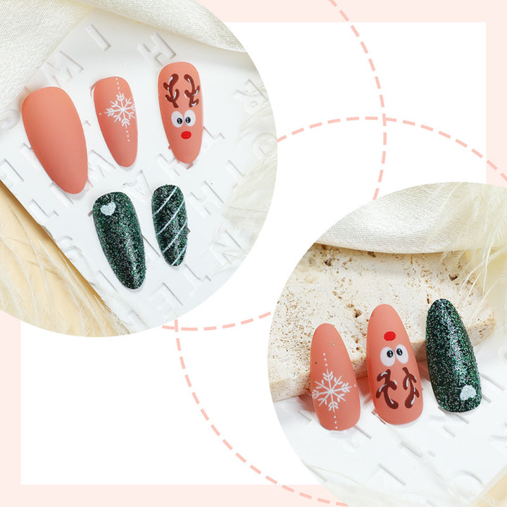 Festive Holiday-Themed Press-On Nails Kalsten