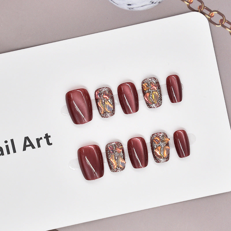 Glamorous Heart-Themed Press-On Nail Set Kalsten