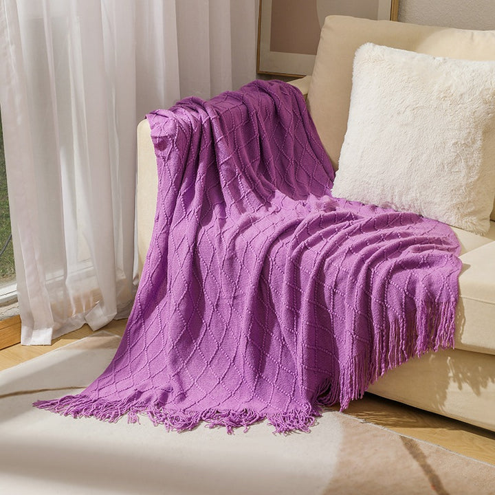 Cozy Knitted Throw Blanket