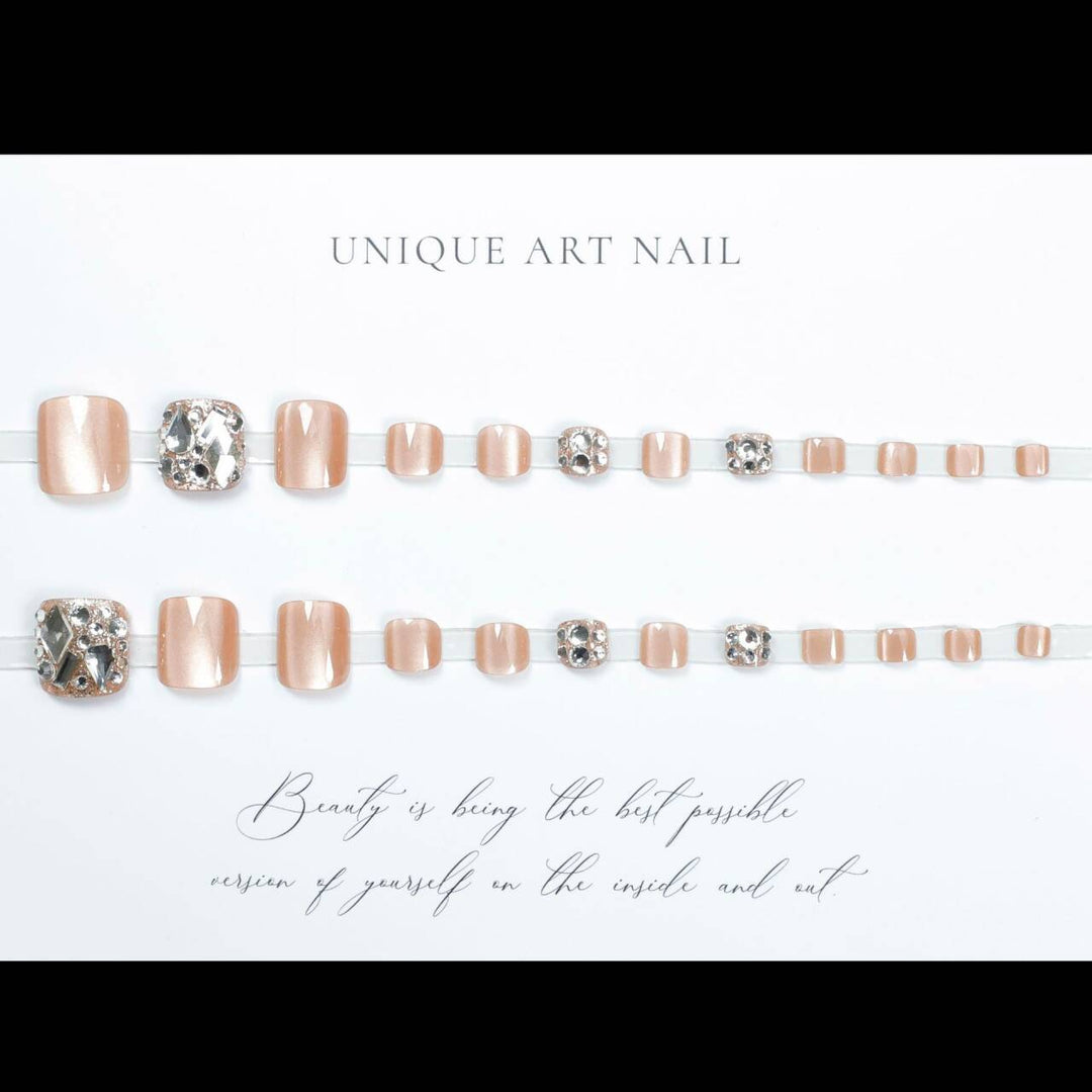 Decorative Crystal-Embellished Toe Nail Art Kalsten