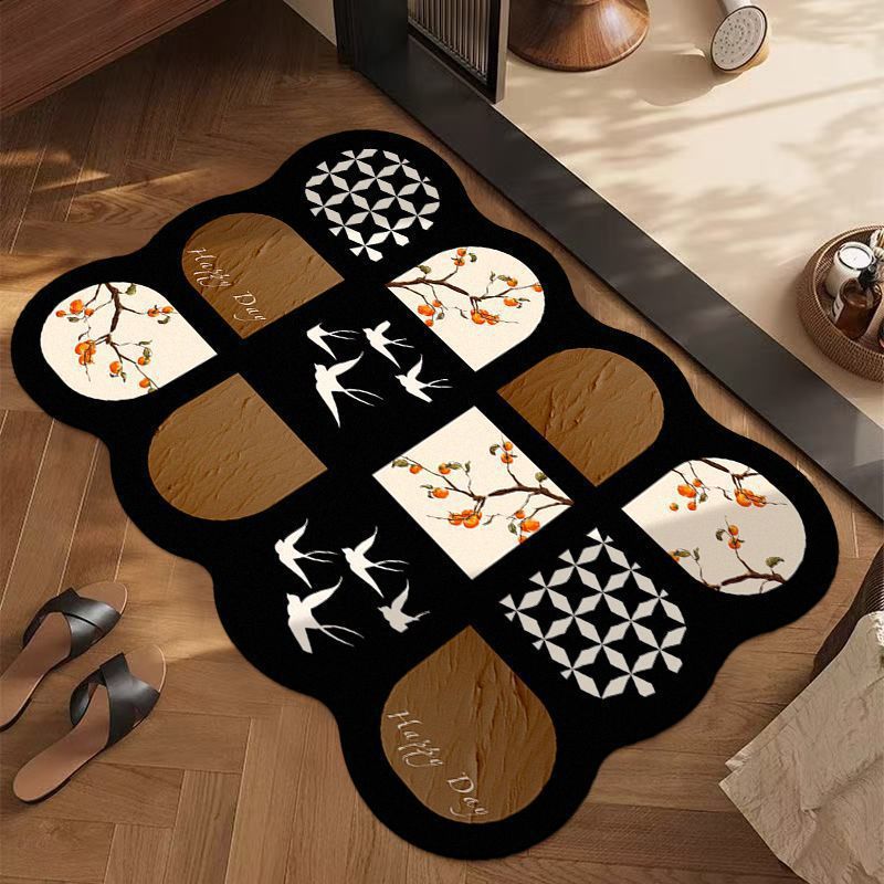 Artistic Floral Patterned Area Rug Kalsten