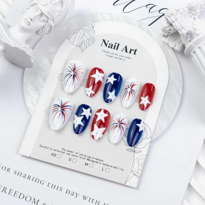 Thematic Star and Fireworks Nail Art Set