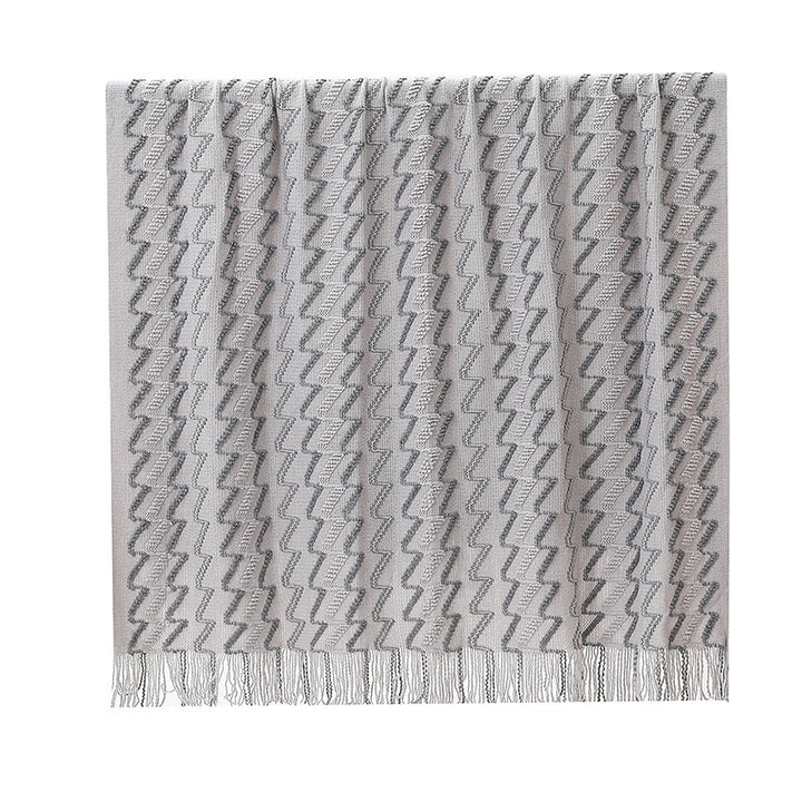 Women's Decorative Zigzag Knit Blanket Kalsten