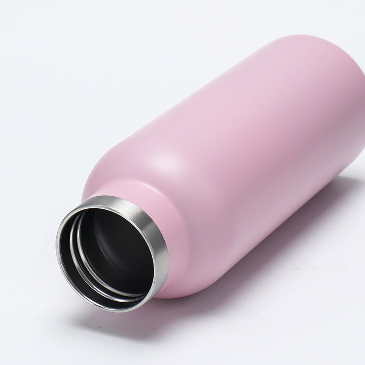 Women's insulated stainless steel drinking bottle with wooden lid Kalsten