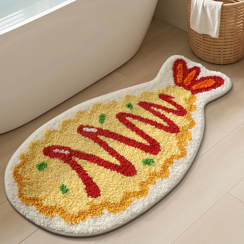 Sushi-Shaped Plush Bath Mat Kalsten