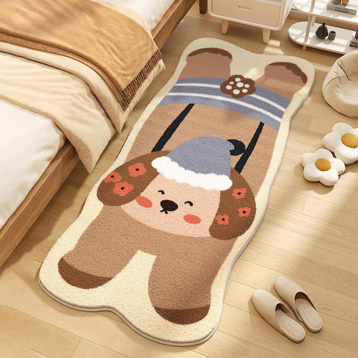 Cute Animal-Themed Plush Floor Mat