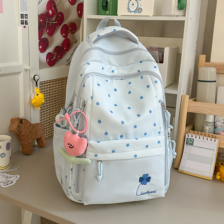 Playful Floral-Themed School Backpack Kalsten