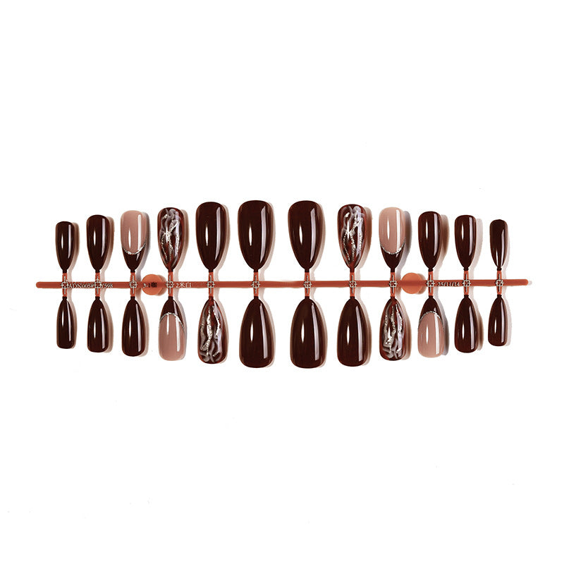 Luxurious Press-On Nail Set with Decorative Accents Kalsten