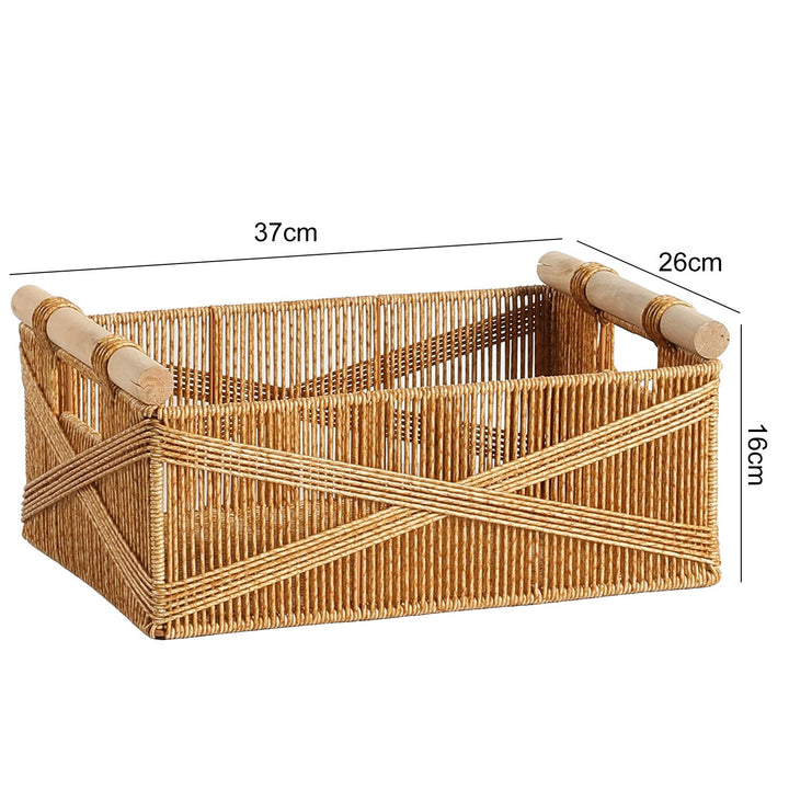 Decorative Woven Storage Basket with Handles Kalsten
