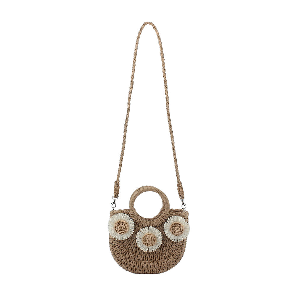 Handwoven shoulder bag with decorative elements Kalsten