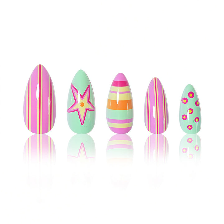 Thematic Artistic Press-On Nail Enhancements Kalsten