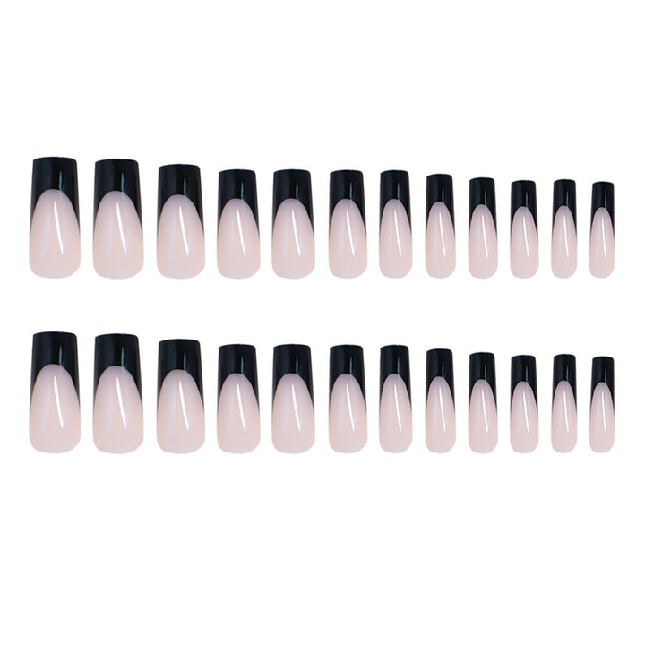 Glamorous artificial nails with modern tips and transparent accents Kalsten