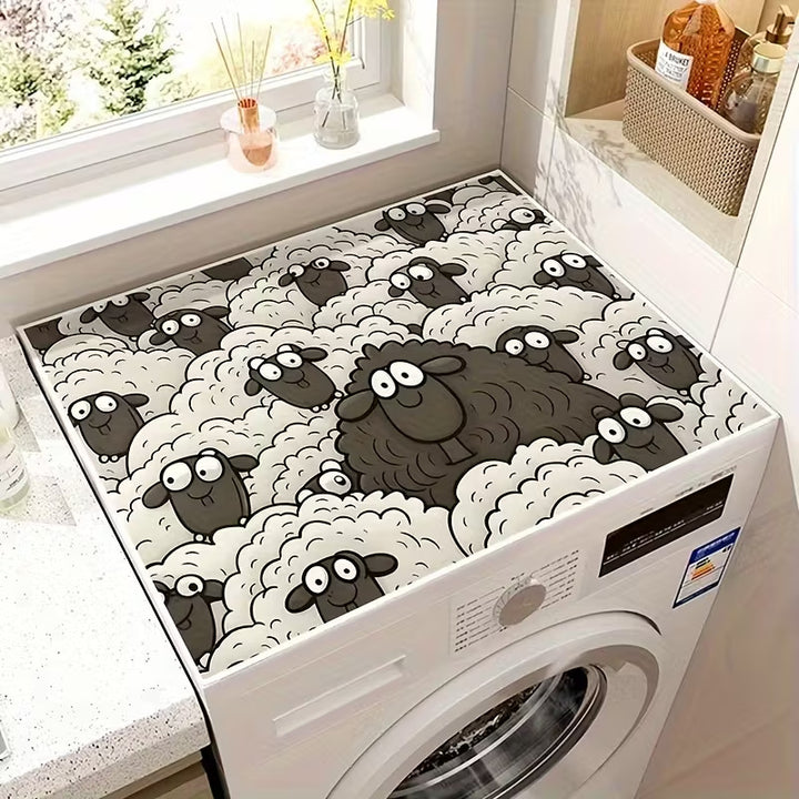 Cute Cartoon Sheep-Patterned Kitchen Mat