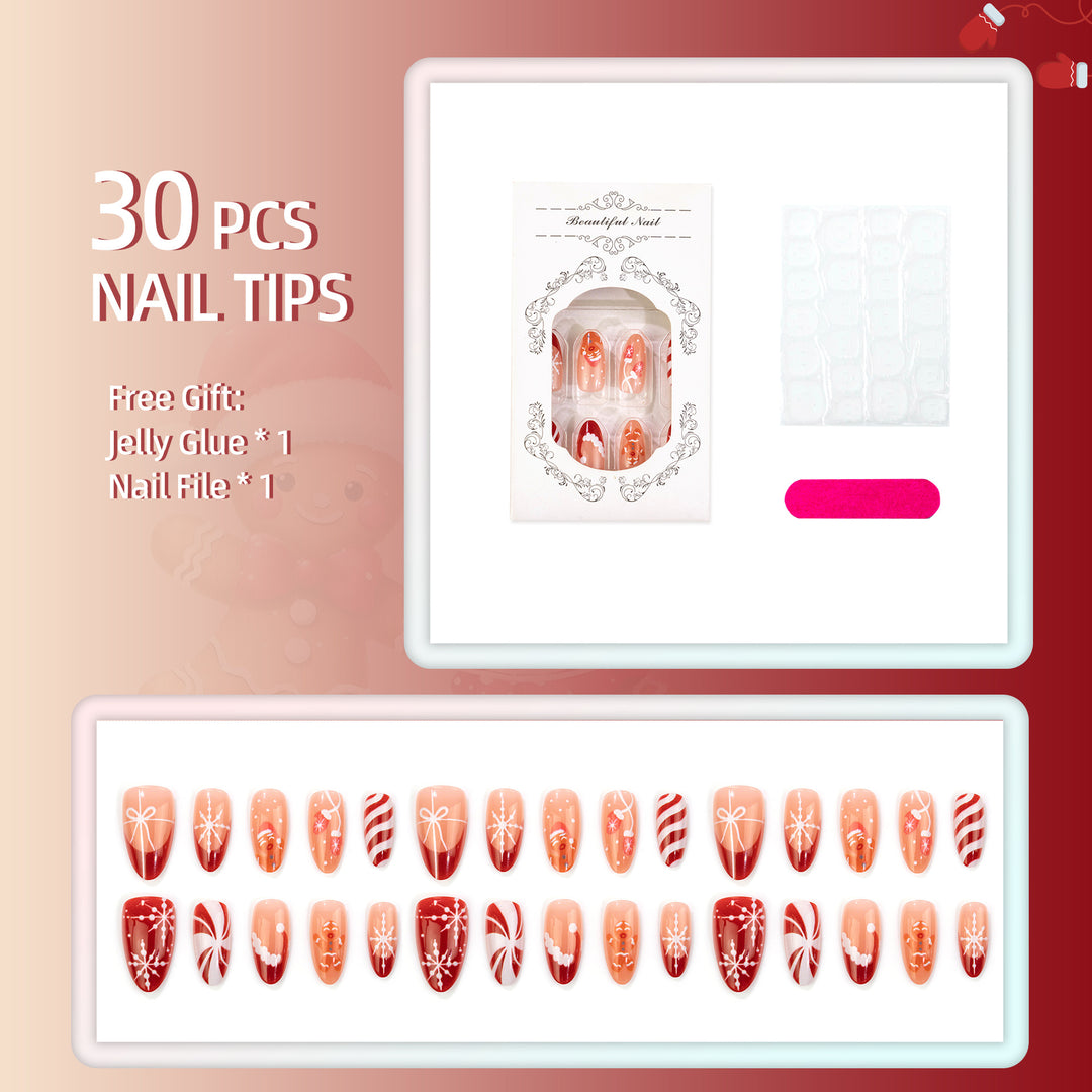 Holiday-Themed Manual Nail Set