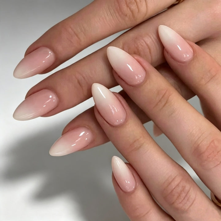 Elegant Almond-Shaped Gel Nail Extensions
