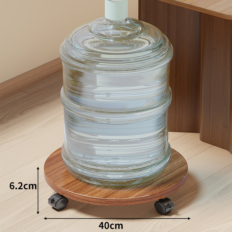 Rolling Wooden Bottle Dolly with Smooth Swivel Casters