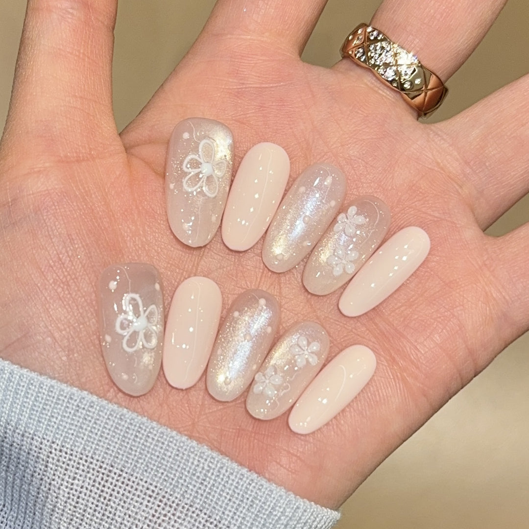 Artificial nails with romantic flower designs Kalsten 1787307536