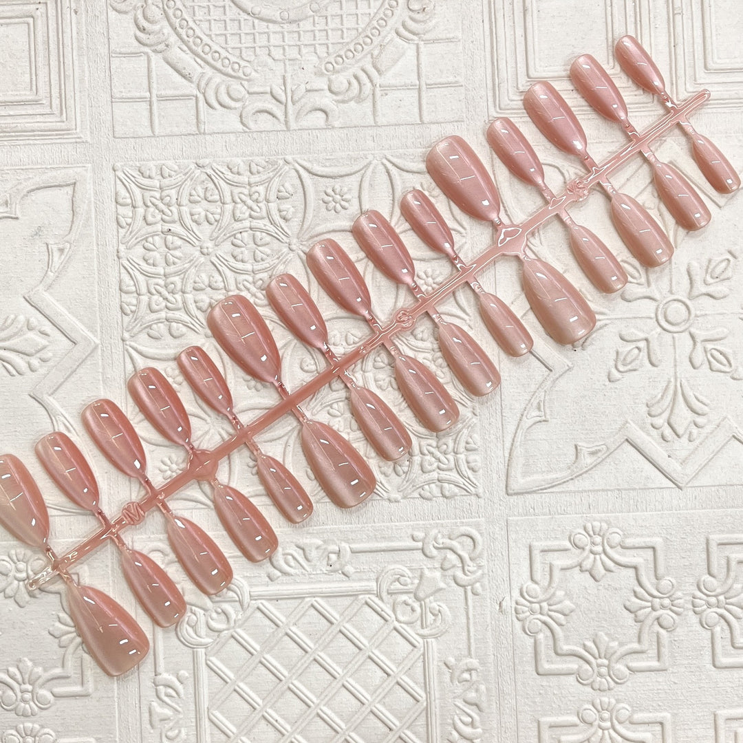 Glossy Almond-Shaped Press-On Nail Set Kalsten 1787225130