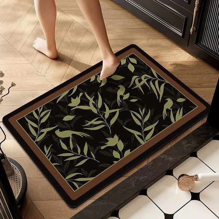 Luxurious Floral Memory Foam Bath Mat Kalsten