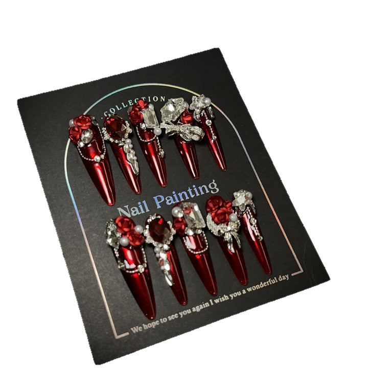 Luxury Rhinestone-Embellished Press-On Nail Set