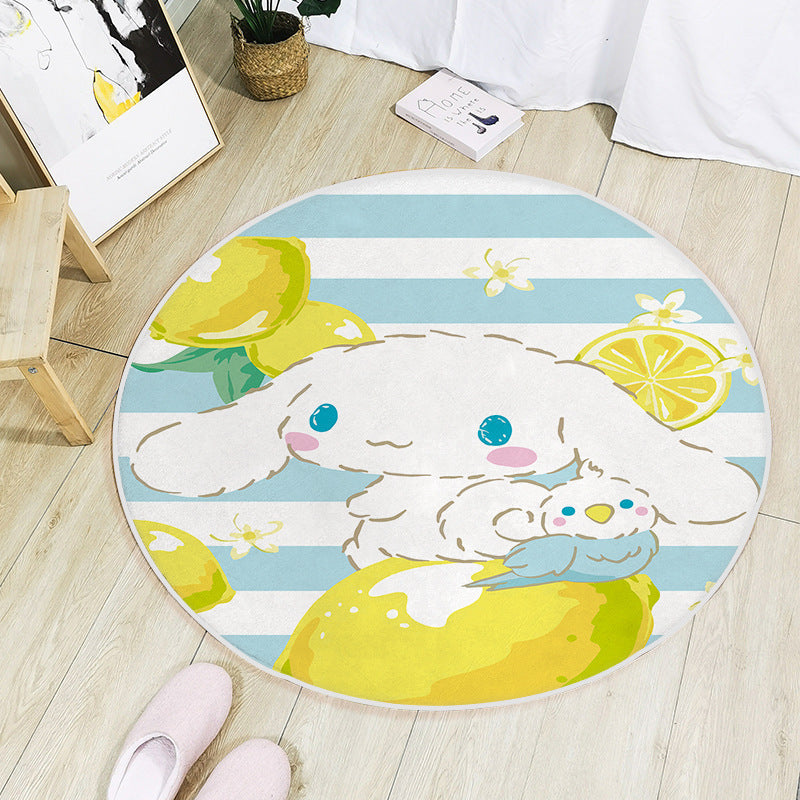 Cute Cartoon Bunny-Themed Area Rug
