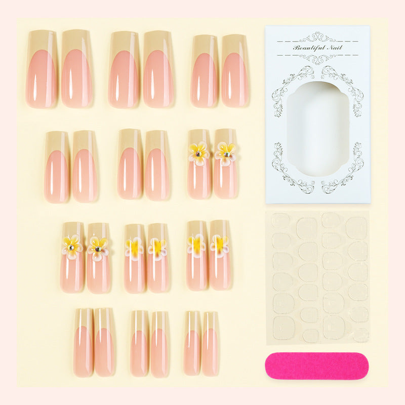 Artistic Floral Press-On Nails Kit kalsten