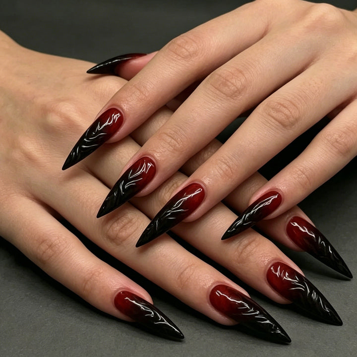 Elegant Long Stiletto Nail Art Extensions Kalsten