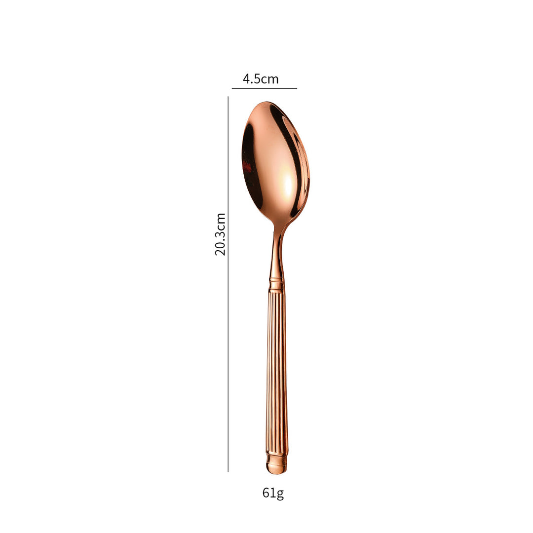 Elegant dessert spoon with exclusive surface design Kalsten