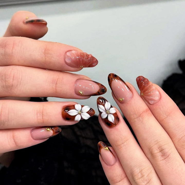 Decorative Floral Press-On Nail Set Kalsten 1787294358