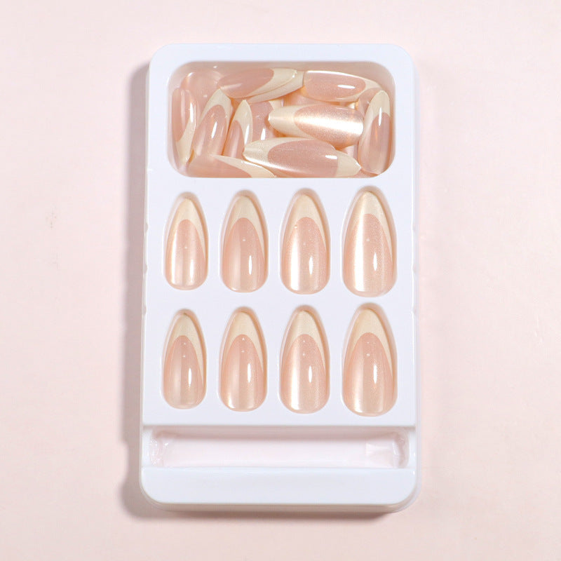 Glossy Long Almond-Shaped Press-On Nail Set Kalsten