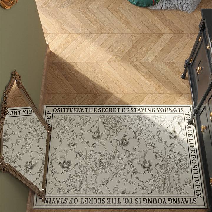 Artistic Floral Area Mat