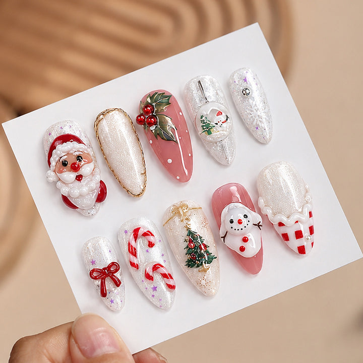 Festive motif artificial nails Kalsten