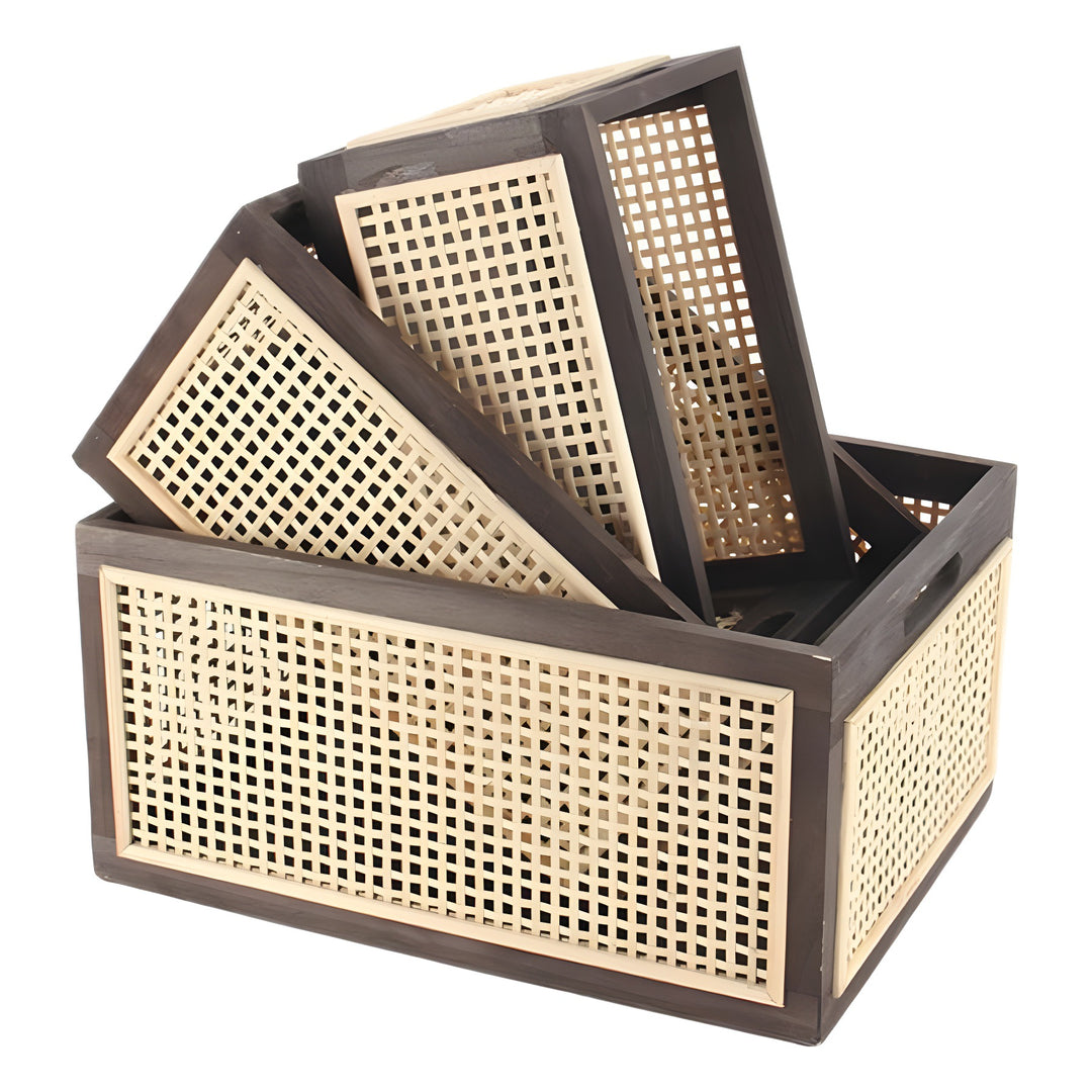 Versatile Wooden Storage Basket Kalsten