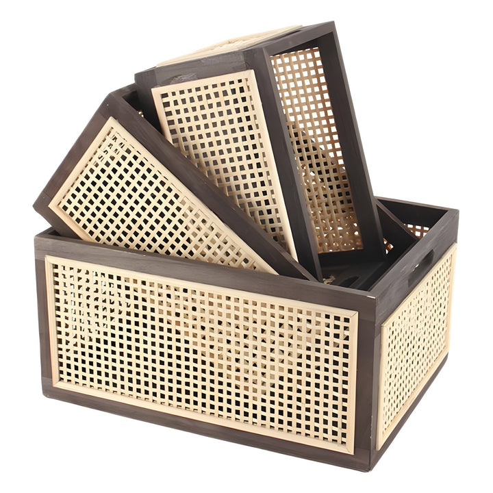 Versatile Wooden Storage Basket Kalsten