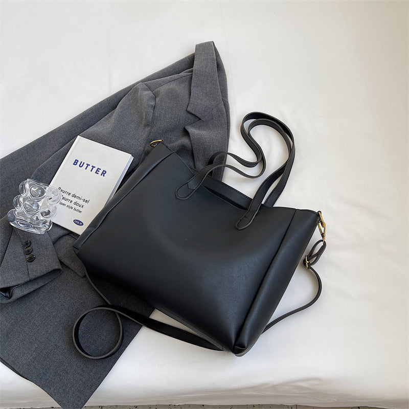 Spacious Soft Leather Tote Bag Kalsten