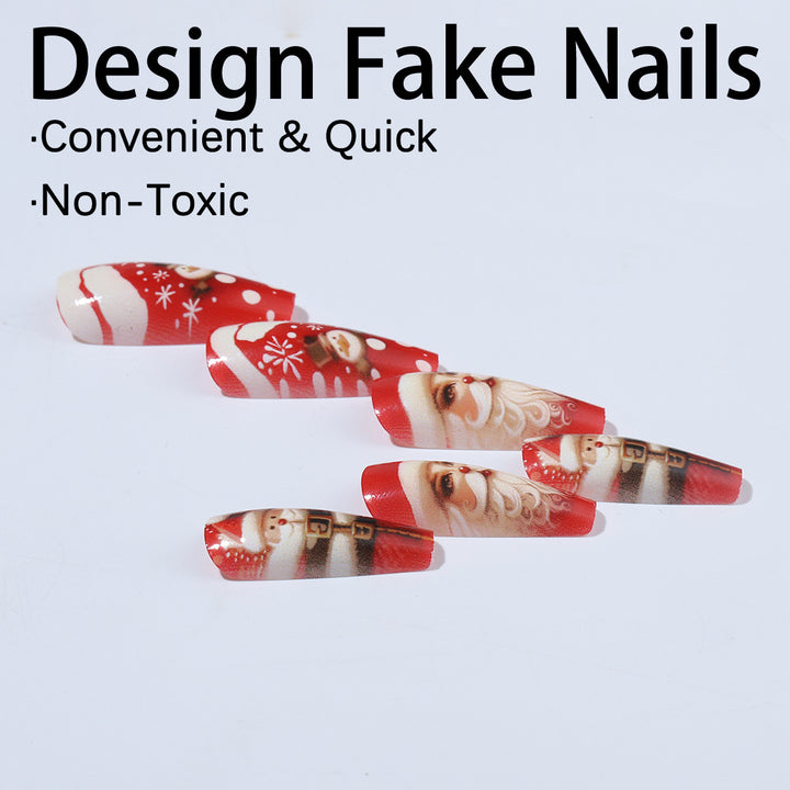 Artificial nail set with festive Christmas motifs Kalsten 1789119139