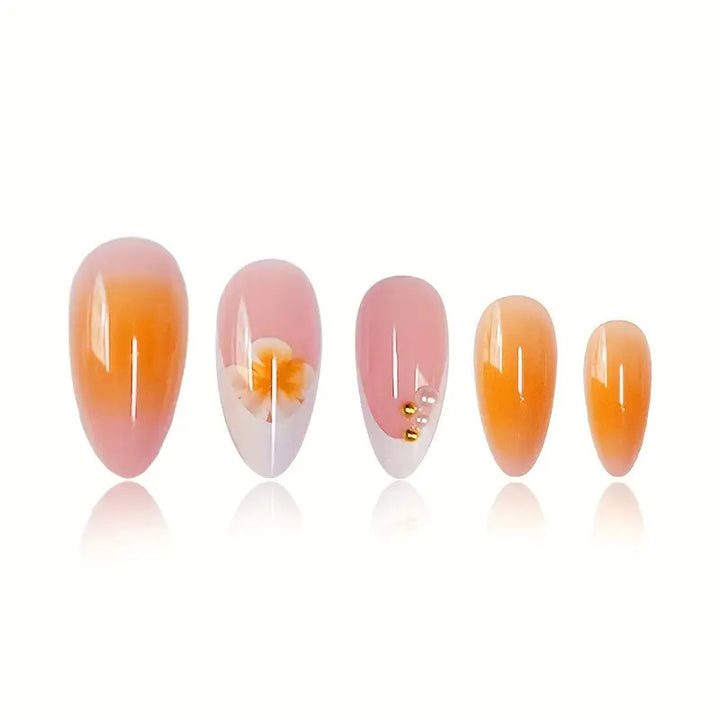 Artistic Floral Design Press-On Nail Set Kalsten