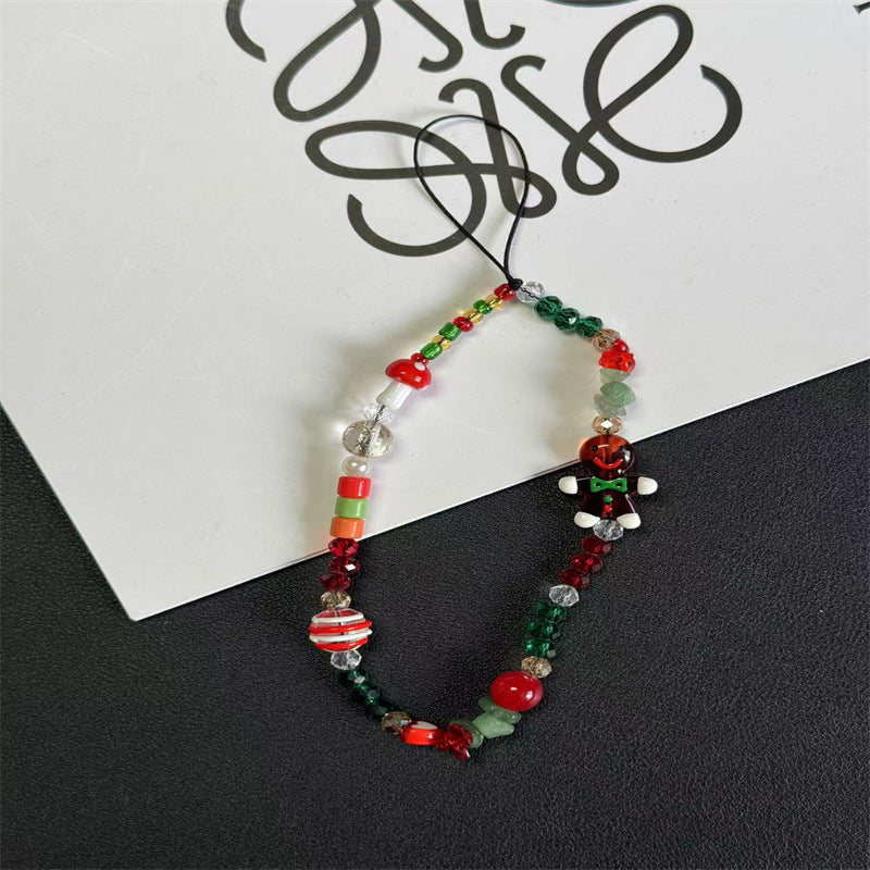 Festive Beaded Charm Phone Lanyard Kalsten