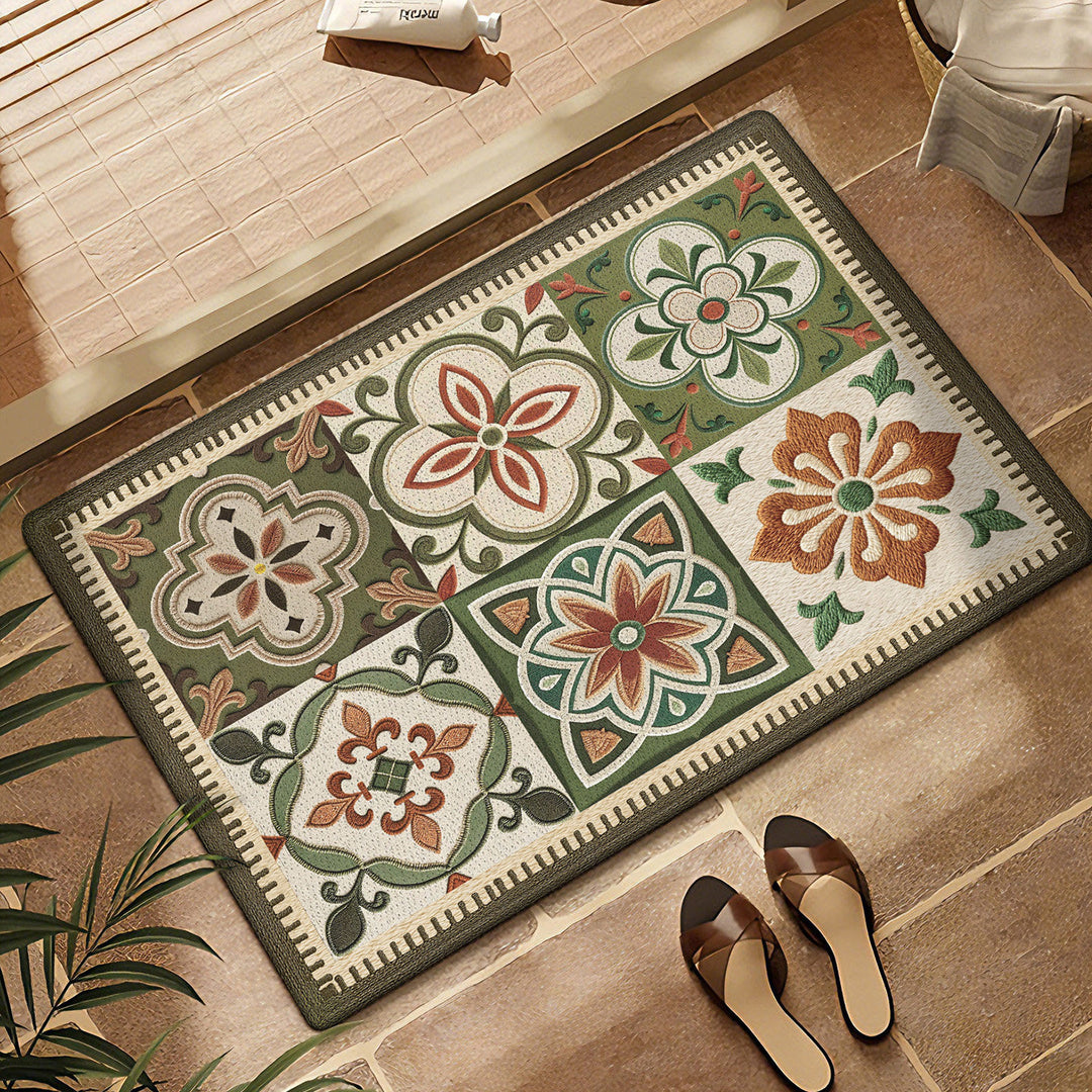 Floral Patterned Entry Mat