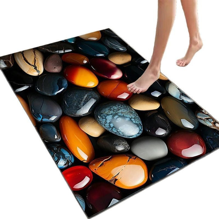 Textured Stone Print Area Mat Kalsten
