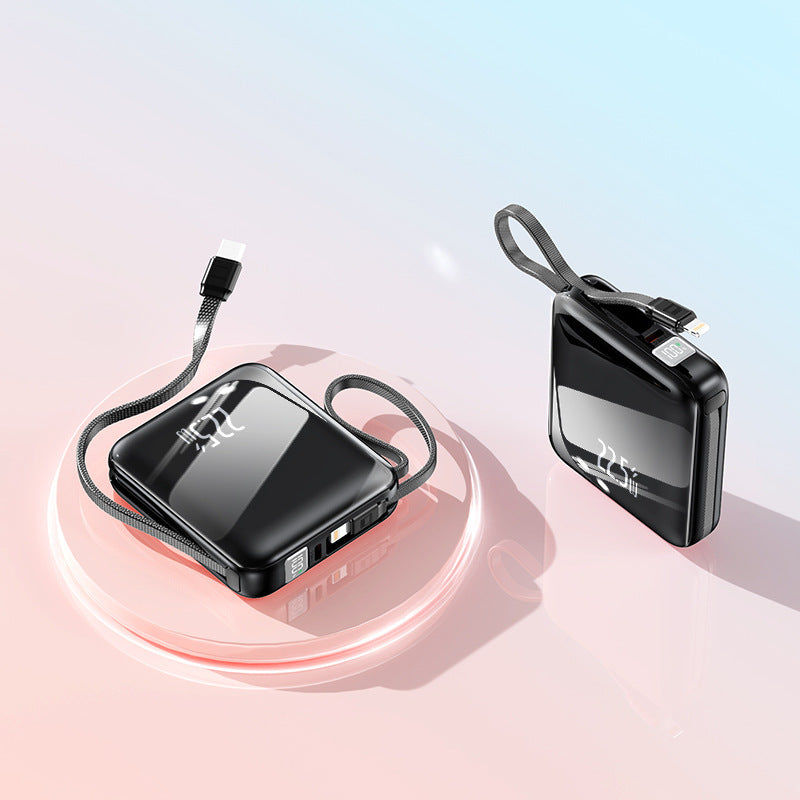 Portable power bank with integrated digital display and multifunctional charging cable Kalsten