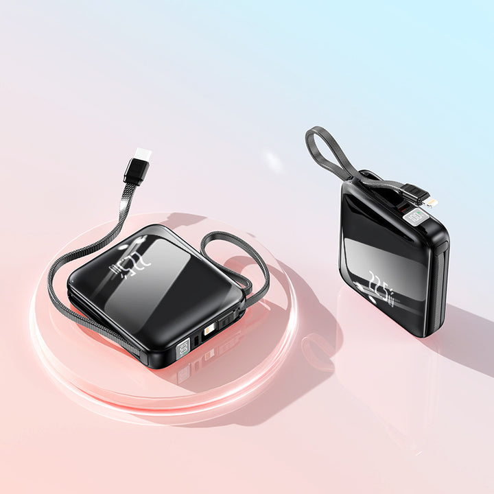 Portable power bank with integrated digital display and multifunctional charging cable Kalsten