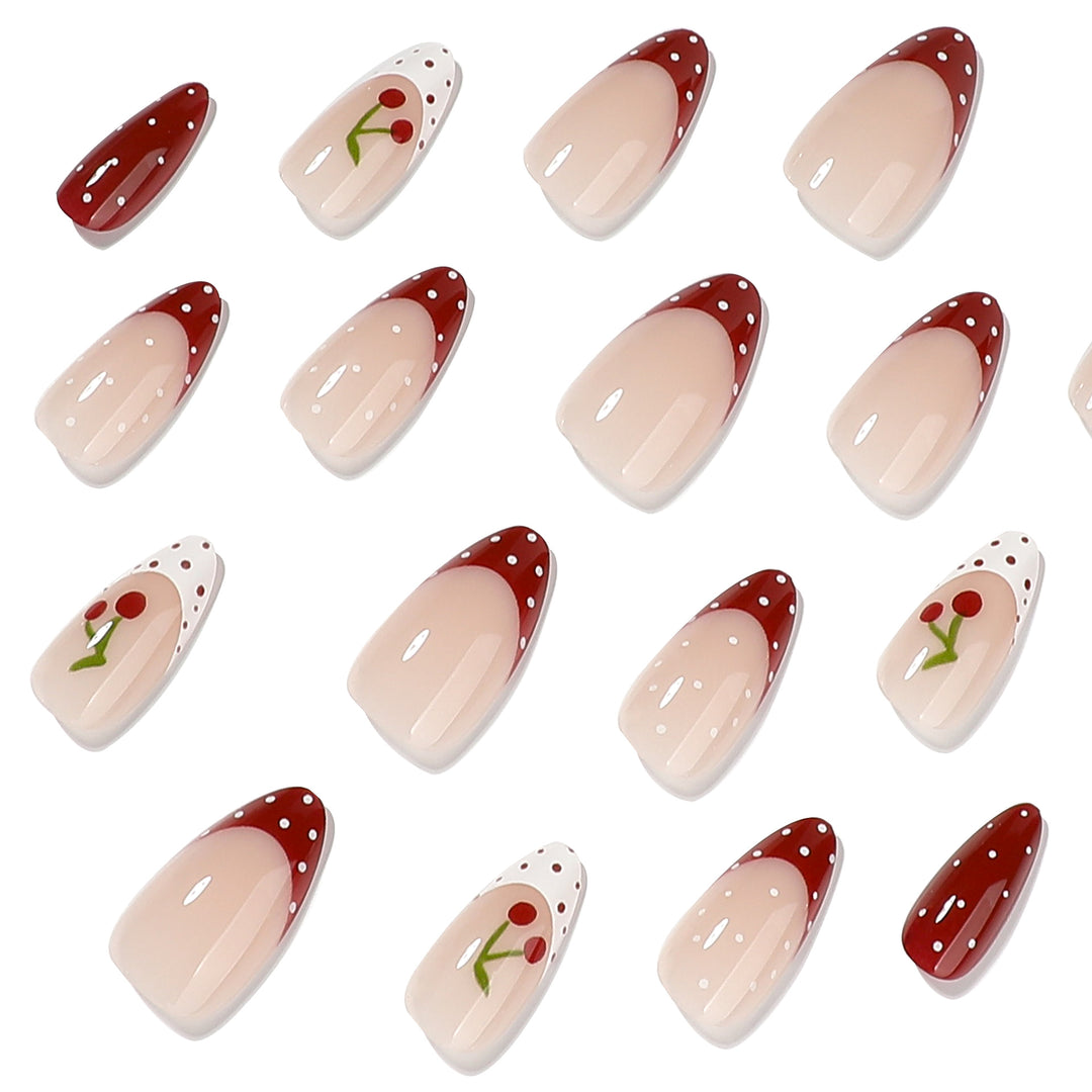Artful Nail Extensions with Fruity Cherry Design Kalsten