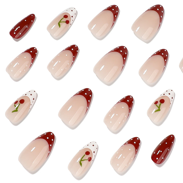 Artful Nail Extensions with Fruity Cherry Design Kalsten