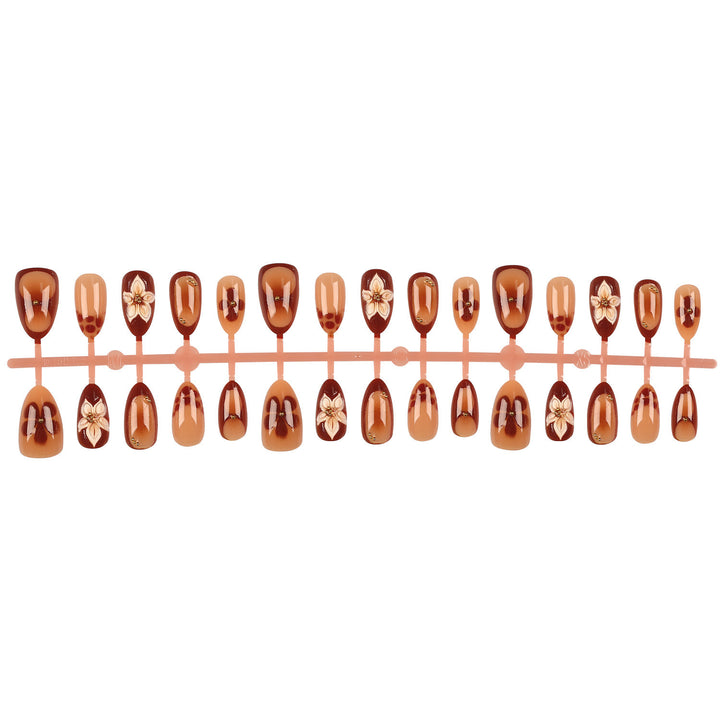 Floral Art Press-On Nail Tips