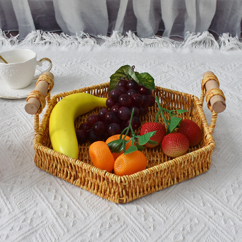 Rustic Handwoven Storage Tray Kalsten