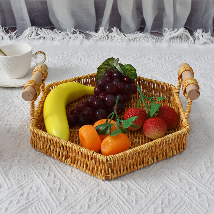 Rustic Handwoven Storage Tray Kalsten
