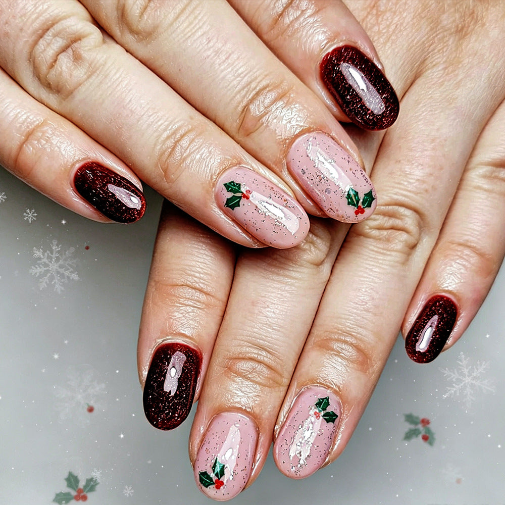 Festive Holiday Gel Nail Wraps Kalsten