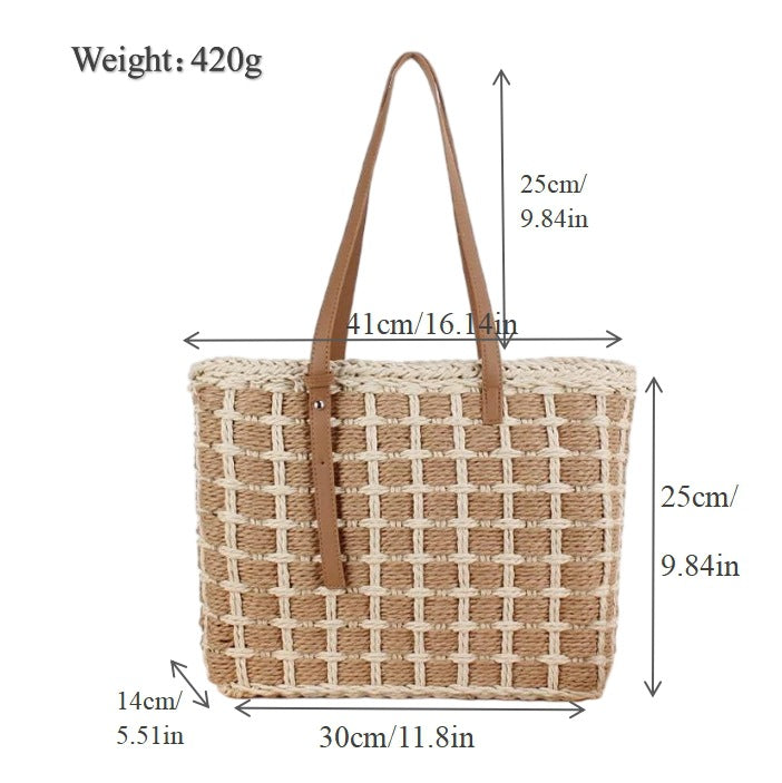 Spacious handbag with woven design Kalsten